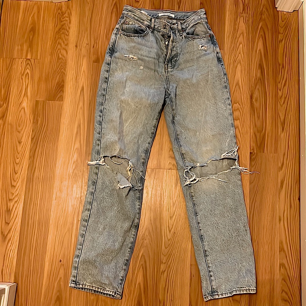 PACSUN - “Dad Jean” button fly and distressed